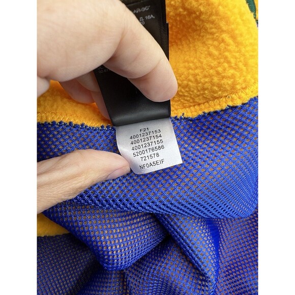 NWT Mens The North Face COLOR BLOCK Full Zip‎ Soft Fleece Jacket RARE - Gold - Picture 4 of 6